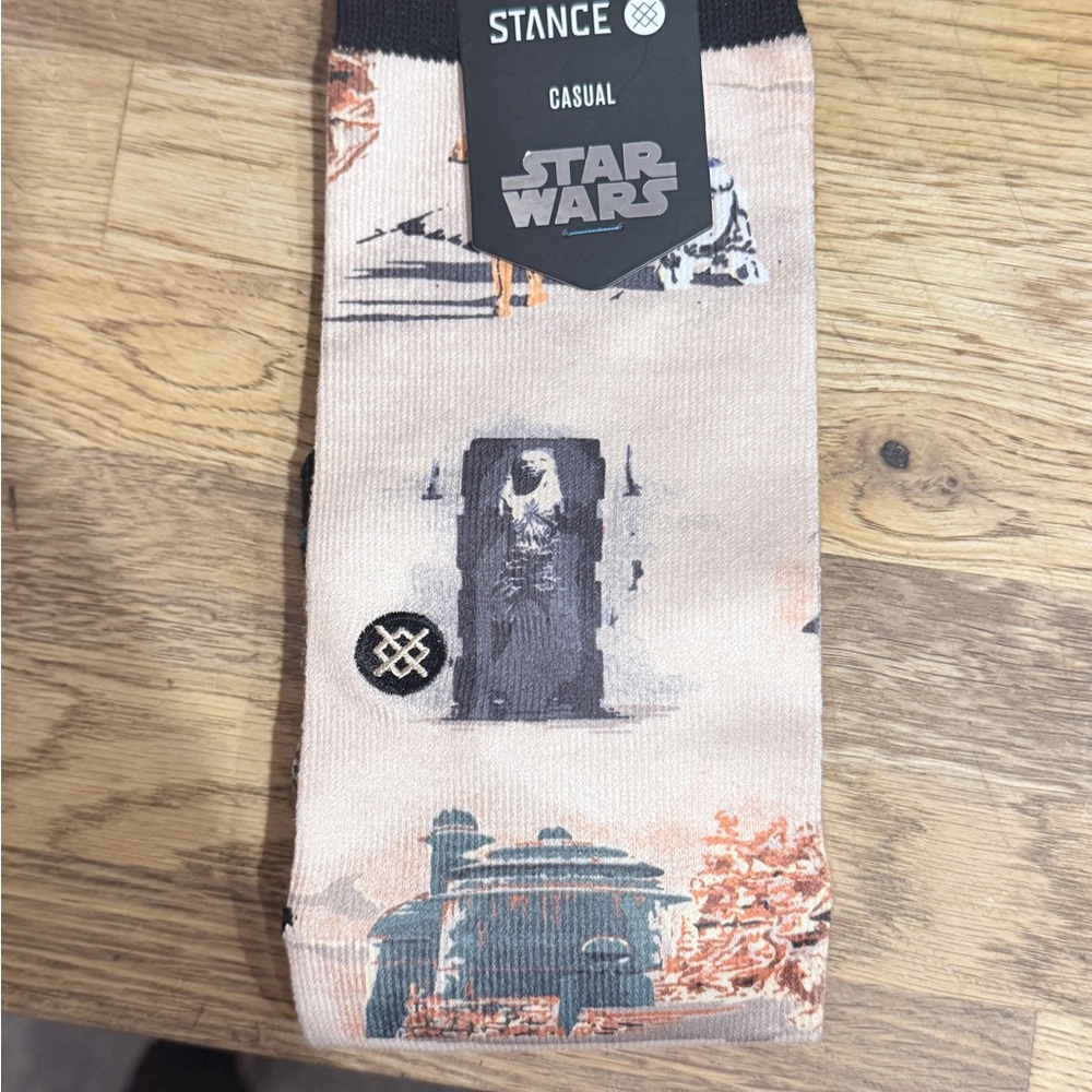 Stance Star Wars Crew Socks - Cream with Black & Teal Accents